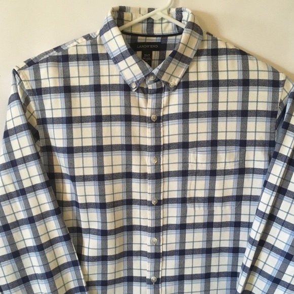 lands end tailored fit flannel
